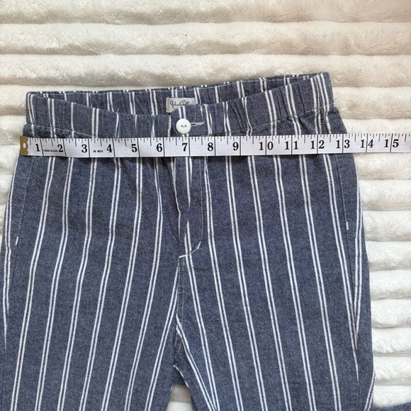 Brandy Melville John Galt Blue White Striped Cotton Pants One Size - Picture 6 of 8